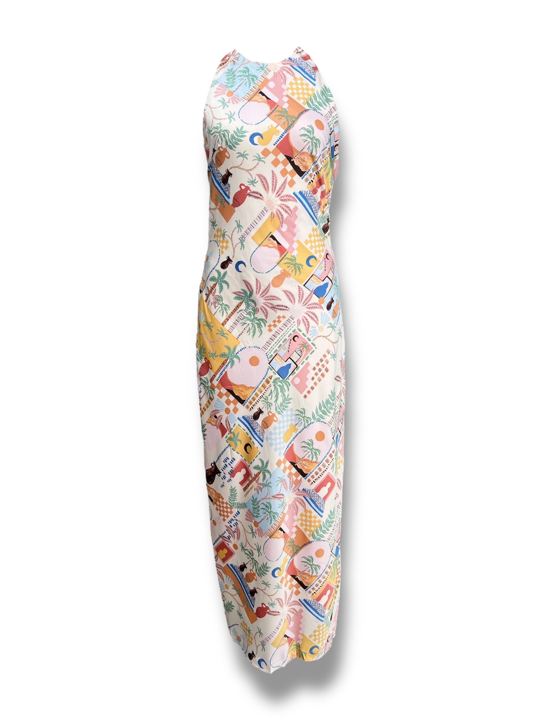 Vestido largo halter desierto